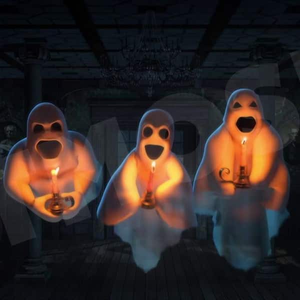 HoliScapes AtmosFx Boo Crew USB 5.5 ft. x 9 ft. Large Gray