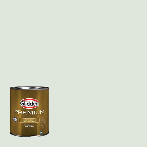 Glidden Premium 1 qt. PPG1129-1 Cloudy Day Flat Exterior Latex Paint