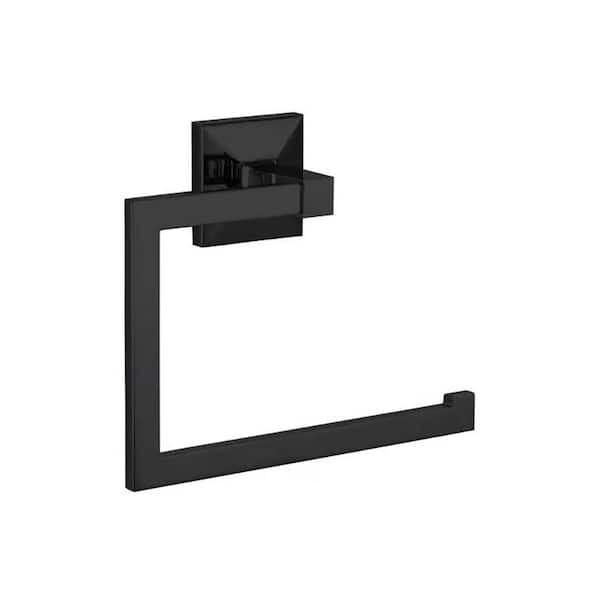 Moreno Towel Ring Bathroom Knob Robe/Towel Hook in Robe Black