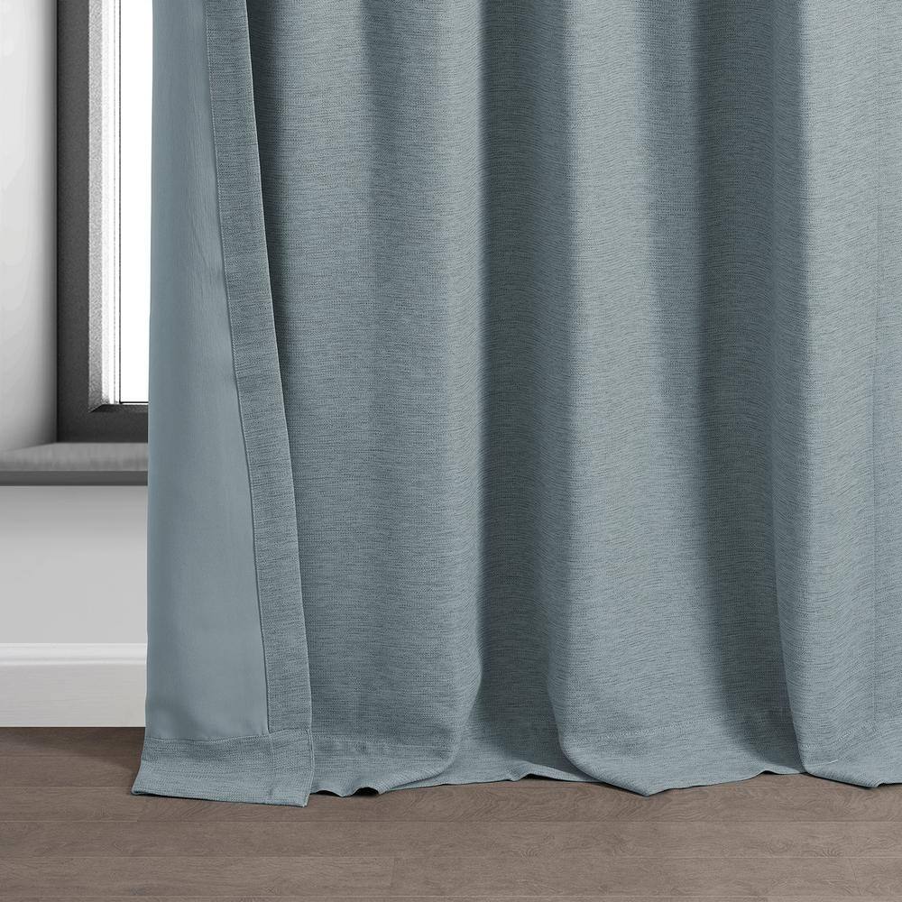 Gulf Blue Blackout Polyester Window Panel, 96 Inches