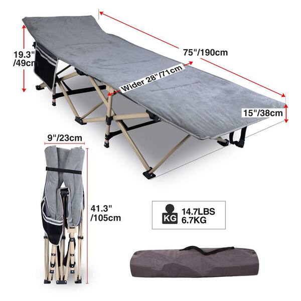 Padded store stretcher bed