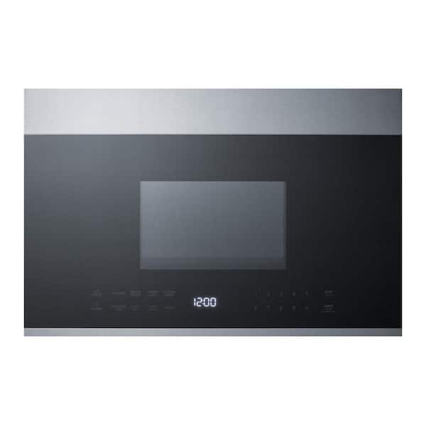 10 Power Levels Black Summit Appliance MHOTR242B 24 Wide Over-the-Range Microwave 12.75 Glass Turntable Interior Multi-stage Cooking cu.ft Under Cabinet LED Lighting Child Lock 1.4 