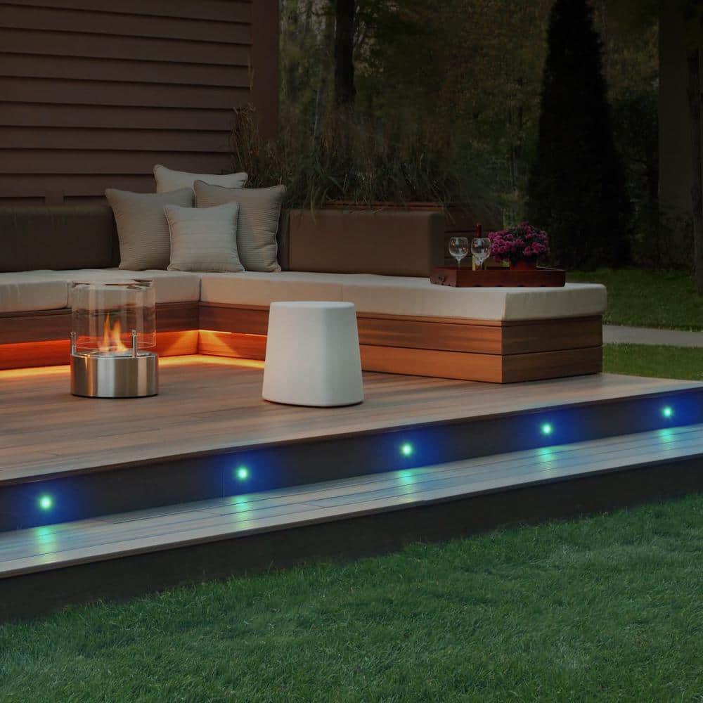 Multi-Color RGB Mini Recessed LED Light with Trim Options