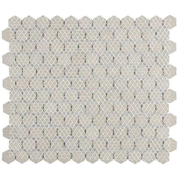 Merola Tile Hudson 1 in. Hex Light Green 6 in. x 6 in. Porcelain
