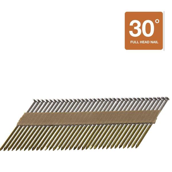 Hitachi 3-1/4 in. x 0.131 in. Offset-Head Paper Smooth Shank Brite Basic Tape Framing Nails (2,500-Pack)