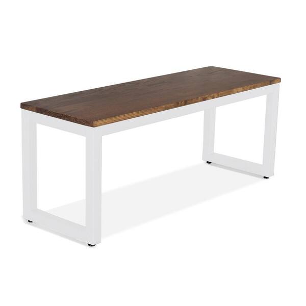 Elan Furniture Loft White and Chocolate Spice 66 in. Bench