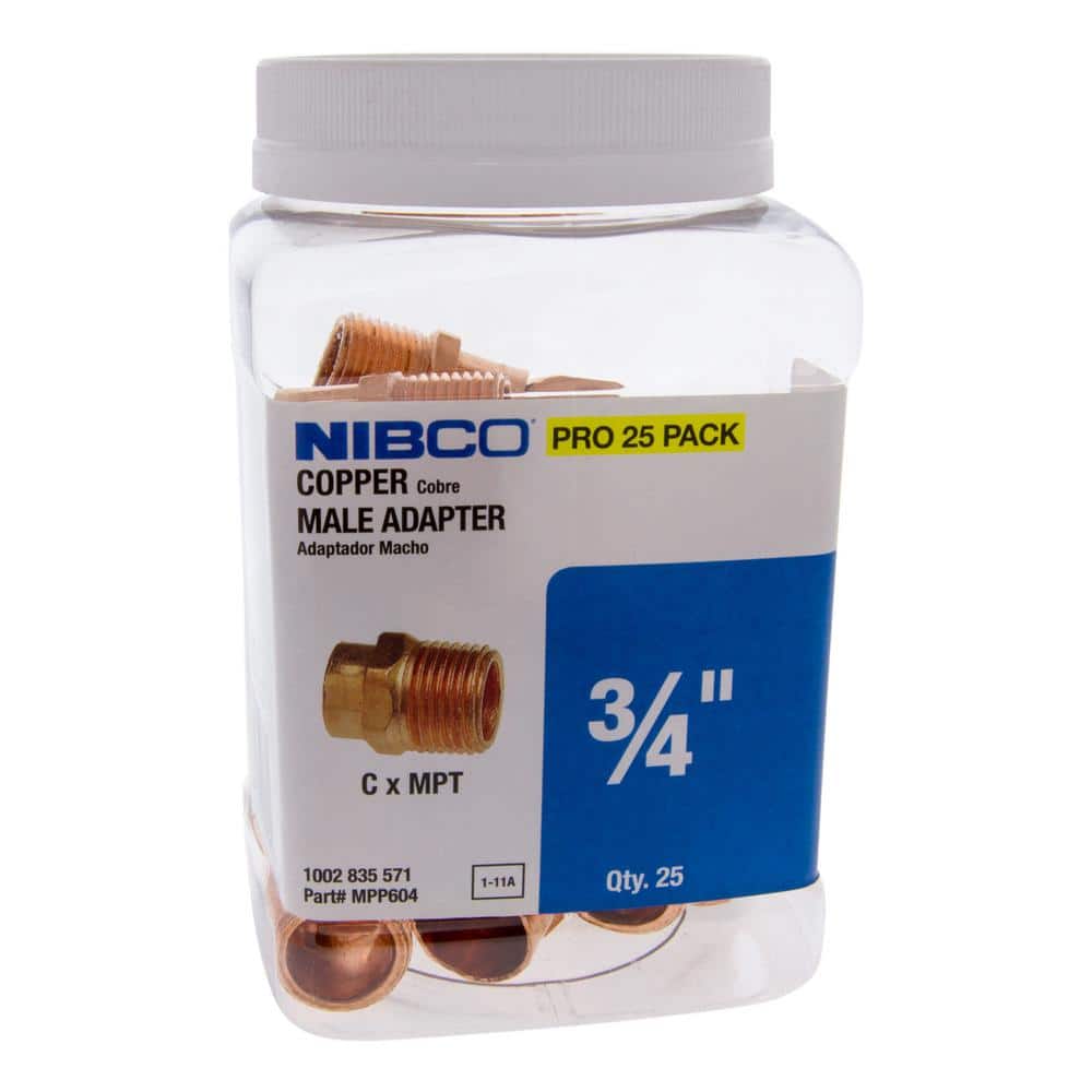 Everbilt 604 3/4 in. x 3/4 in. Wrot Copper Cup X MIP Adapter Pro