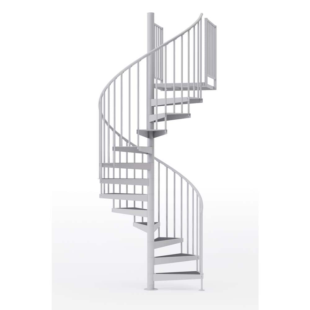 Condor White Interior 60in Diameter, Fits Height 110.5in - 123.5in, 2 36in Tall Platform Rails Spiral Staircase Kit price history on PriceWatchPro