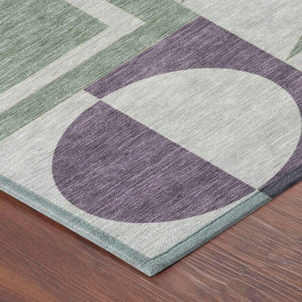 Chantille Machine Washable Indoor/Outdoor Abstract ACN2607 Plum 10 ft. x 14 ft. Area Rug
