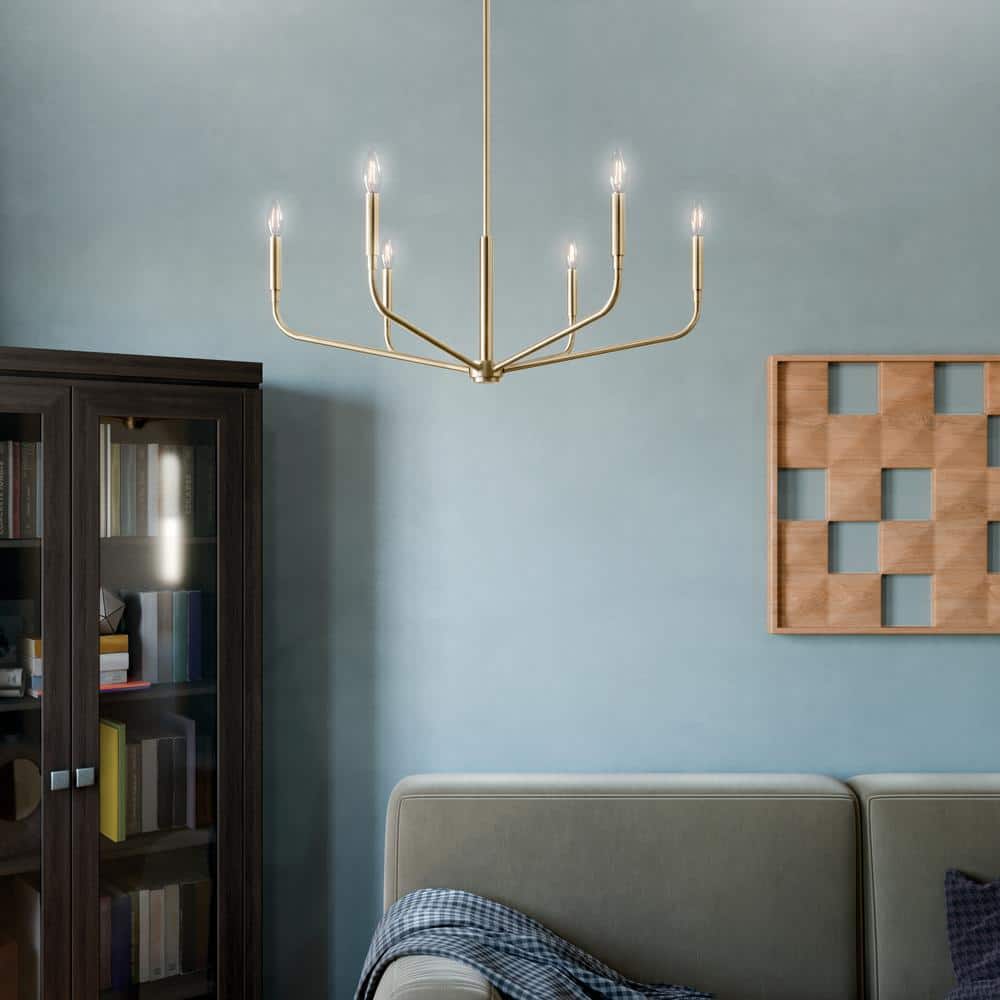 Madden 32" Gold and Bronze Candle Chandelier Light