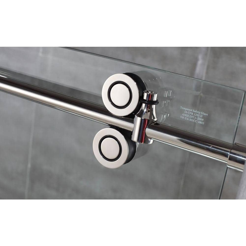 Langham 48'' Frameless Clear Tempered Glass Sliding Shower Door