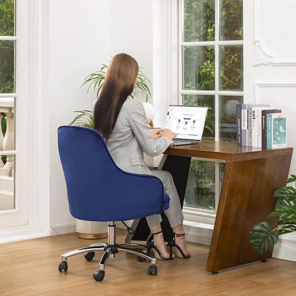 Astute Upholstered Desk Chair Sea Blue