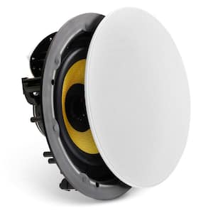 8 in. Ceiling Speakers 200-Watt Flush Mount Ceiling and In-Wall Speakers with 8 Ω Impedance 89 dB Sensitivity for Home