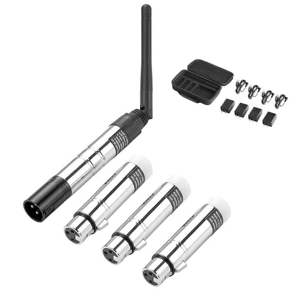 DMX Wireless Receiver 3 Receivers 1 Transmitter 656 ft. Transmission Range Wireless Lighting Control for LED Stage Party