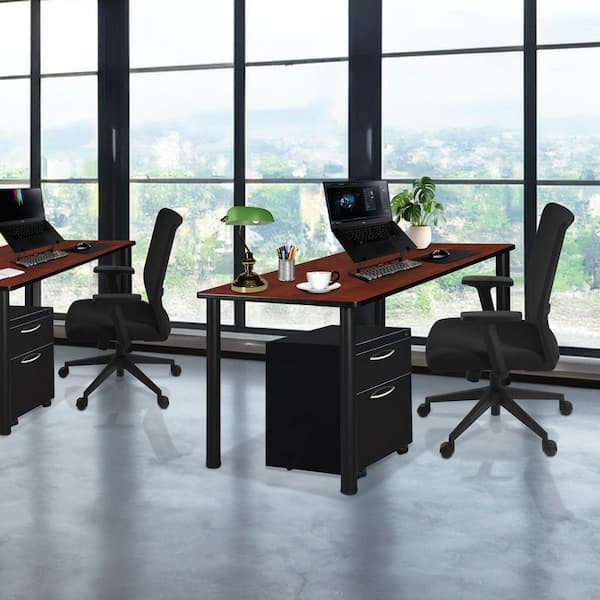 パソコンデスク Table and Chair (for Office, Room etc) Regency Kee 72 in x 24 in. Maple Brown Top Office Desk Table with