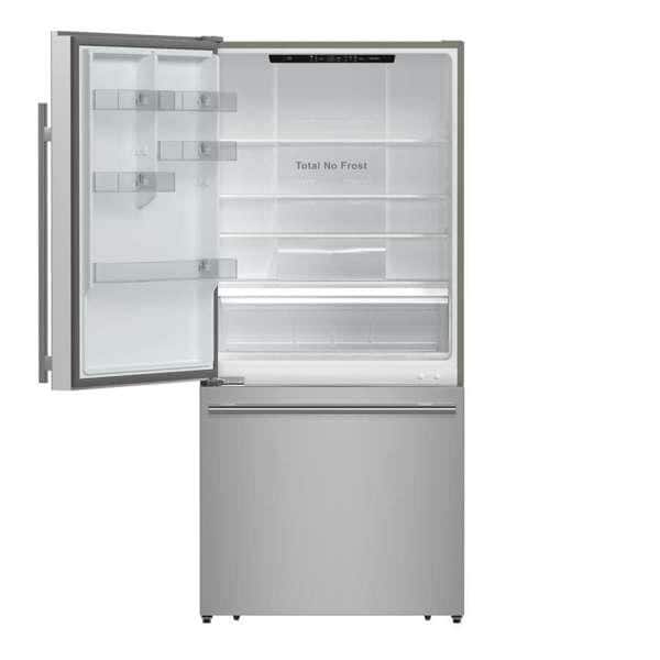 Milano 31 in. Stainless Steel Bottom Freezer Refrigerator with Ice Maker