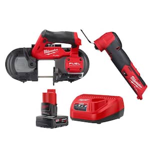 M12 FUEL 12-Volt Lithium-Ion Cordless Oscillating Multi-Tool and M12 FUEL Compact Band Saw with Battery and Charger