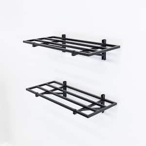 1 ft. x 2 ft. Bristol Garage Wall Mount Shelves : 2 Pack : Black : Holds 100 lbs. per Shelf