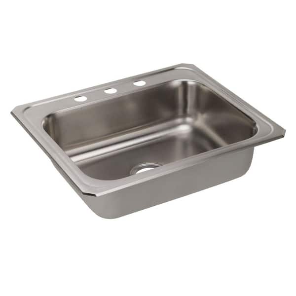 Elkay Celebrity Drop-In Stainless Steel 25 in. 3-Hole Single Bowl Kitchen Sink
