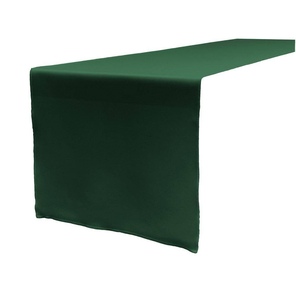 LA Linen 14 in. x 108 in. Hunter Green Table Runner