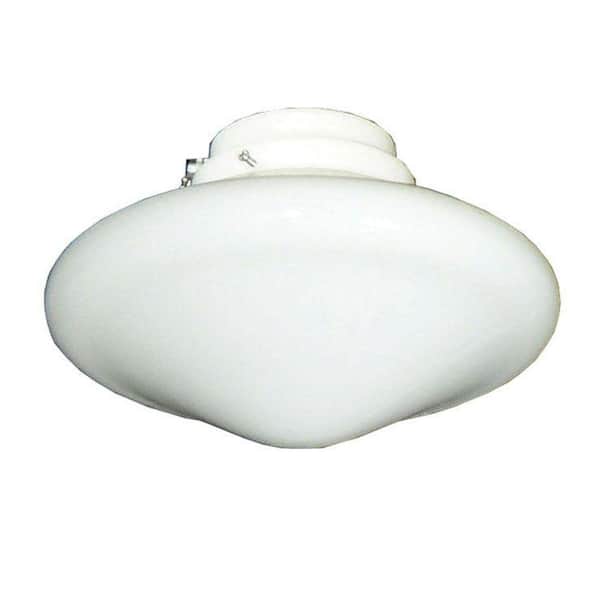 TroposAir 113 Tapered Schoolhouse Pure White Indoor/Outdoor Ceiling Fan Light