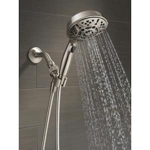 7-Spray Patterns 1.75 GPM 5 in. Wall Mount Handheld Shower Head in Brushed Nickel