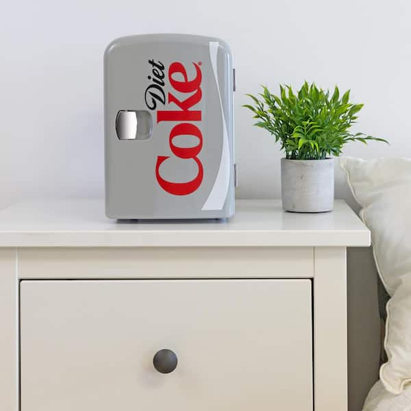 Diet Coke 4L Cooler/Warmer with12V DC and 110V AC Cords, 6 Can Portable Mini  Fridge, Black DC04 - The Home Depot