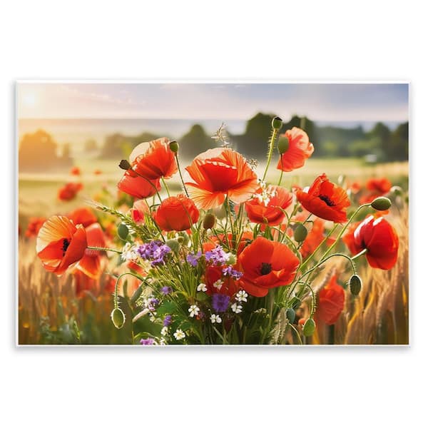 Stupell Industries Bright Sunlit Spring Meadow by Alina Georgescu Unframed Nature Graphic Art Print 13 in. x 19 in.