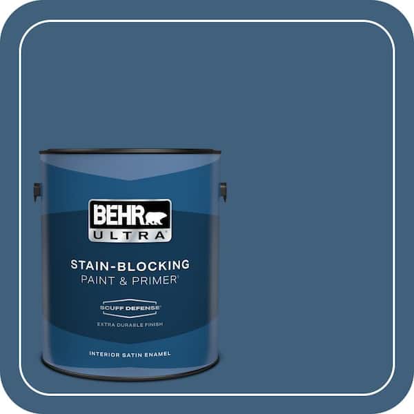 BEHR ULTRA 1 gal. #M510-6 Tidal Extra Durable Satin Enamel Interior Paint & Primer
