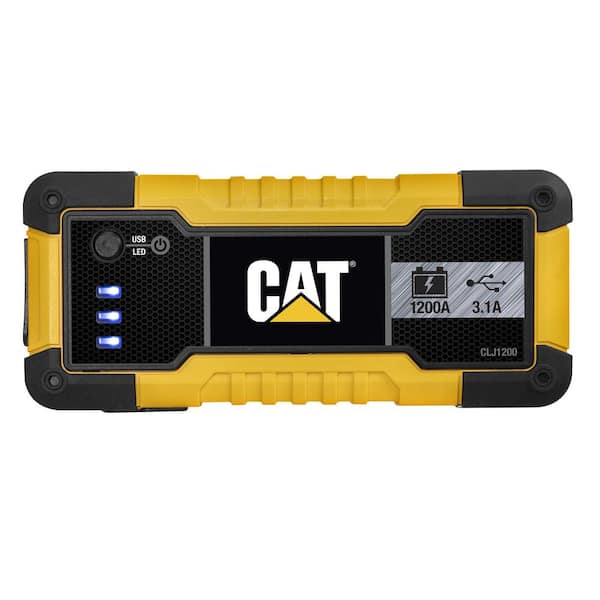 CAT 1200 Peak Amp Automotive Lithium Jump Starter, Portable Power - 15W USB-A & USB-C