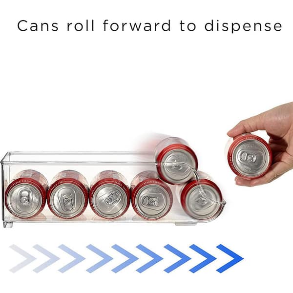 Soda Can Organizer for Refrigerator, Acrylic Rolling Can Organizer  Dispenser, Auto Beverage Can Holder Rack, Can Storage Organizer, Can Drink  Holder