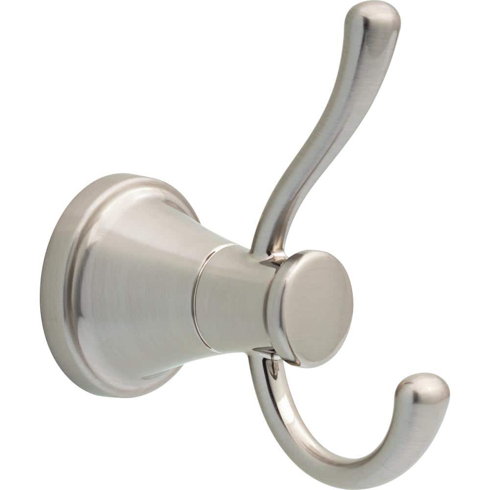 Delta Casara Double Towel Hook Bath Hardware Accessory in Brushed Nickel  CSA35-BN - The Home Depot