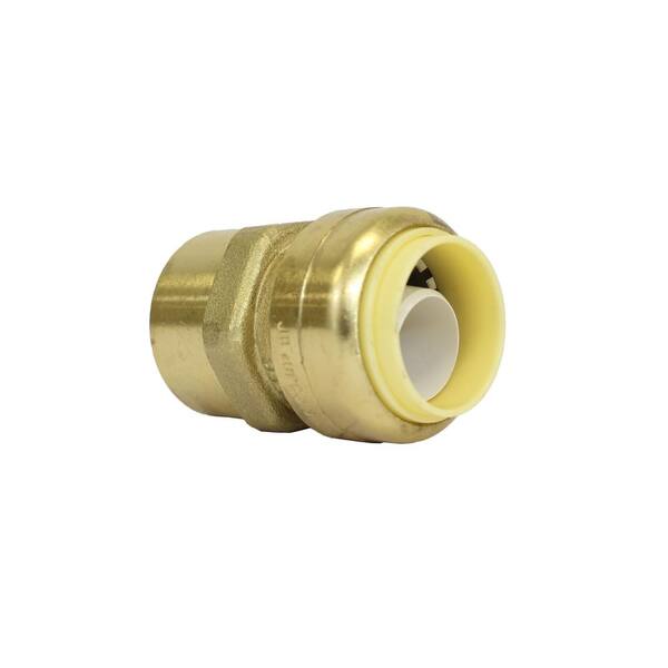 Unbranded 1/2 in. x 1/2 in. Brass Push Connect Plumbing Fitting Female Pipe Thread Adapter (10-Pack)
