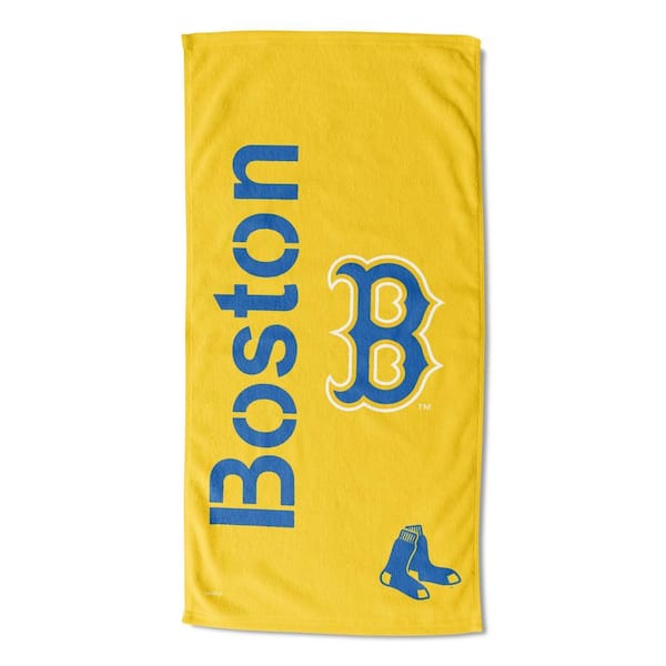 MLB Multi-Color City Connect Red Sox Printed Cotton/Polyester Blend Beach Towel