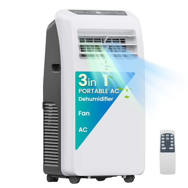 10,000 BTU Portable AC Unit With Heater, Fan & Dehumidifier For Rooms Up To 350 Sq Ft