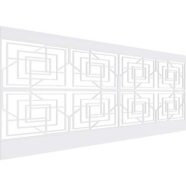 Ekena Millwork 40 in. H x 94-1/2 in. W 26.24 sq. ft. Norwood PVC Wainscot Paneling Kit