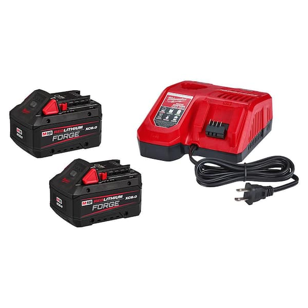 M18 18-Volt Lithium-Ion REDLITHIUM FORGE Starter Kit with (2) 8. 0Ah Battery and Rapid Charger