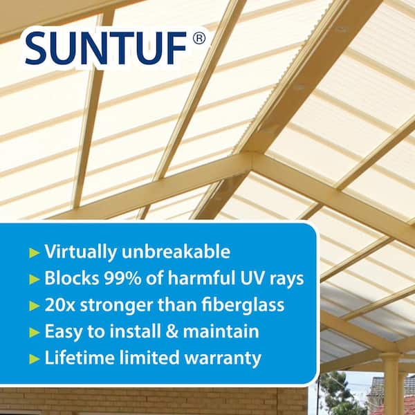 26 in. x 6 ft. Corrugated Polycarbonate Roof Panel in Burgundy