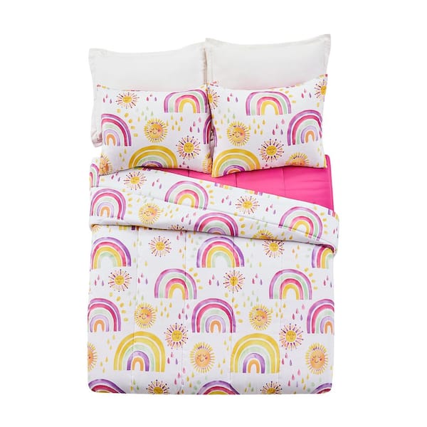 Urban Playground Rainbows and Suns Microfiber Full/Queen 3-Piece Comforter Set
