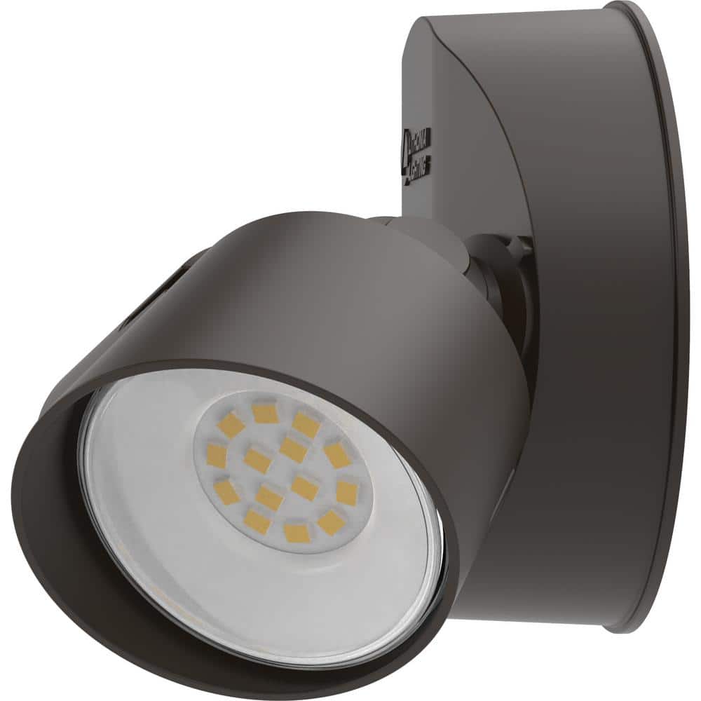 Dark Bronze Dual Head LED Outdoor Security Flood Light