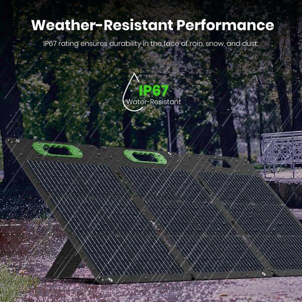 YOSHINO Foldable 100W Monocrystalline Portable Solar Panel for Electric  Solar Generators, Water-Resistant IP67, Off-Grid SP100