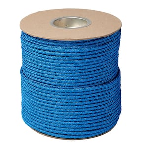 Jameson 5/16 in. 500 ft. Braided Non-Wire Polyester Blue Bumpy Rope