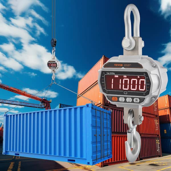 Digital Crane Scale 11000 lbs. Heavy-Duty Industrial Hanging Scale with LED Display