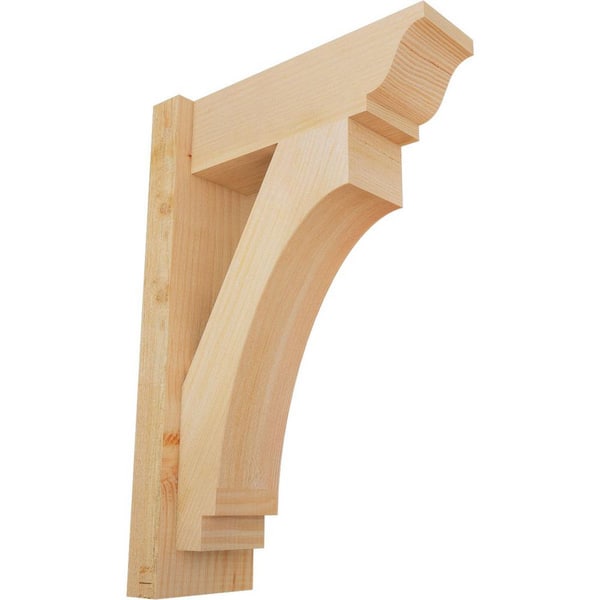 Ekena Millwork 6 in. x 24 in. x 16 in. Douglas Fir Imperial Traditional Rough Sawn Outlooker