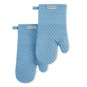 Asteroid Silicone Grip Blue Oven Mitt (2-Pack)