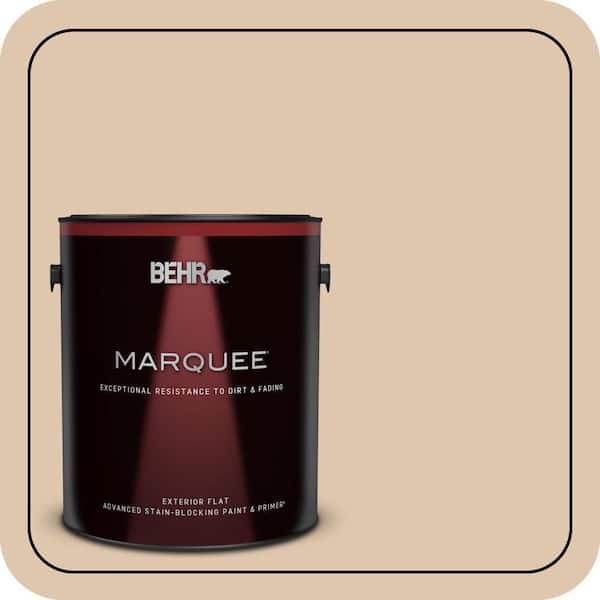 BEHR MARQUEE 1 gal. #N260-2 Almond Latte Flat Exterior Paint & Primer