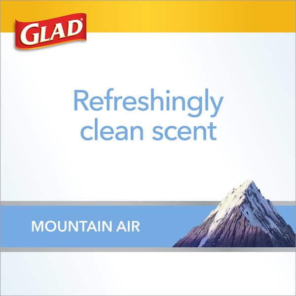 Glad Force Flex 30 Gallon Mountain Air Scent Trash Bags Drawstring 25 bags  (Pack of 6)