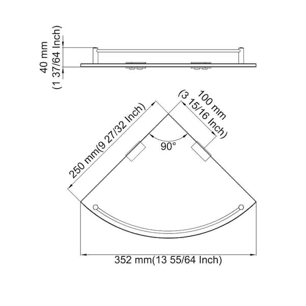 1 Pc No Drilling Wall Mounted Triangular Corner Shelf, Bathroom