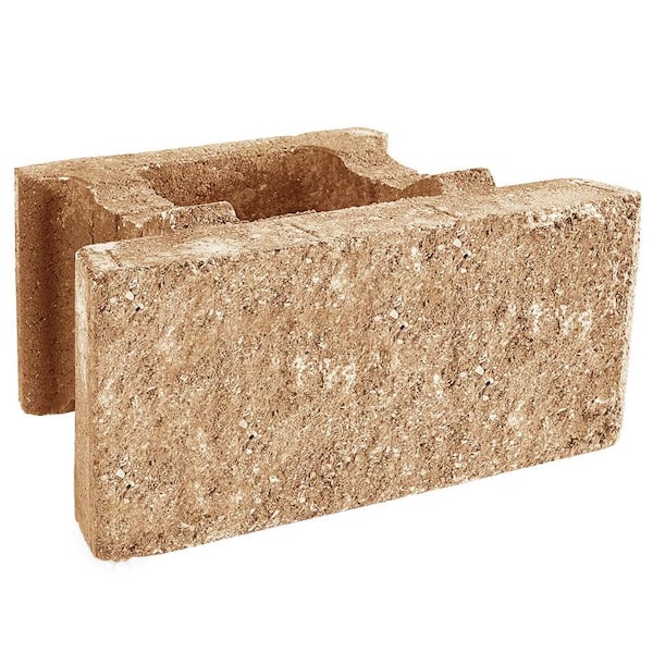 BroadStone 18 in. x 8 in. x 12 in. Tan Concrete Retaining Wall Block (32 Pieces/32 Face Feet /Pallet)