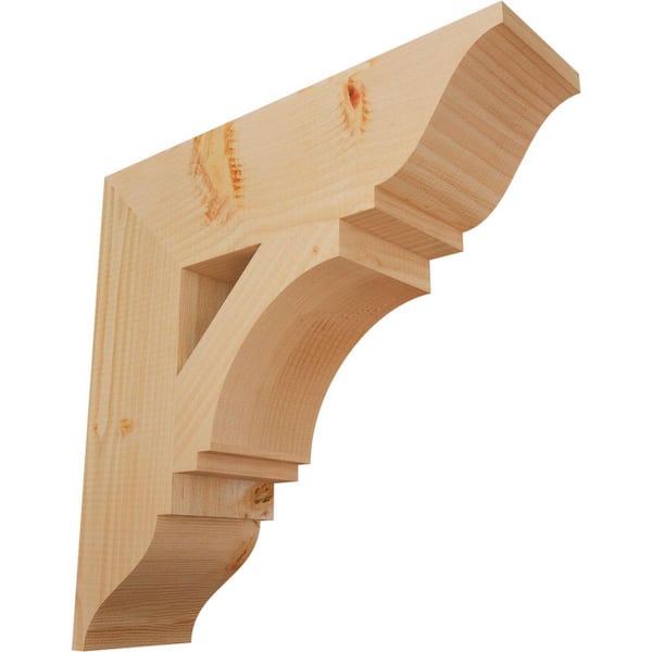 Ekena Millwork 5.5 in. x 20 in. x 20 in. Douglas Fir Imperial Traditional Smooth Bracket